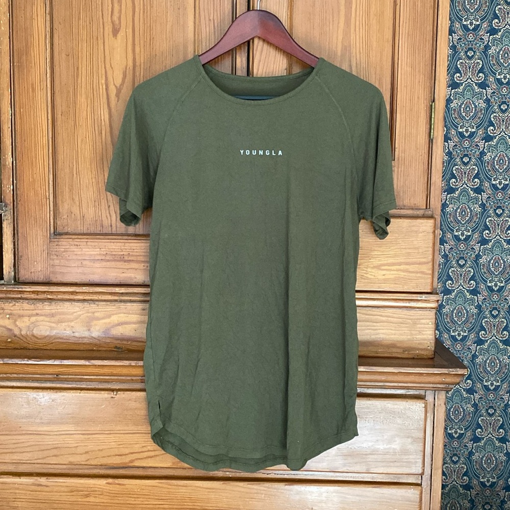 YoungLA Army Green Men’s Small Compression T-shirt